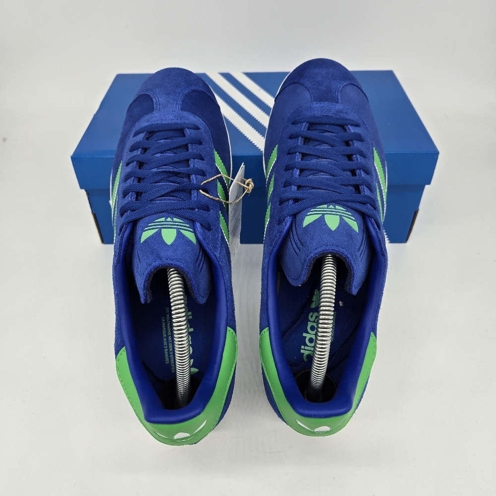 New Adidas Gazelle 'Royal Blue Energy Green' JH5389 Men's Shoes Size 10.5 - Picture 5 of 8